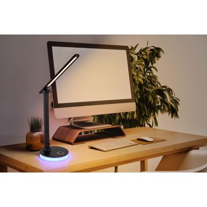 Globo - LED RGBW állítható fényerejű érintős asztali lámpa LED/5W/230V + LED/2W 2700K/4000K/6500K fekete