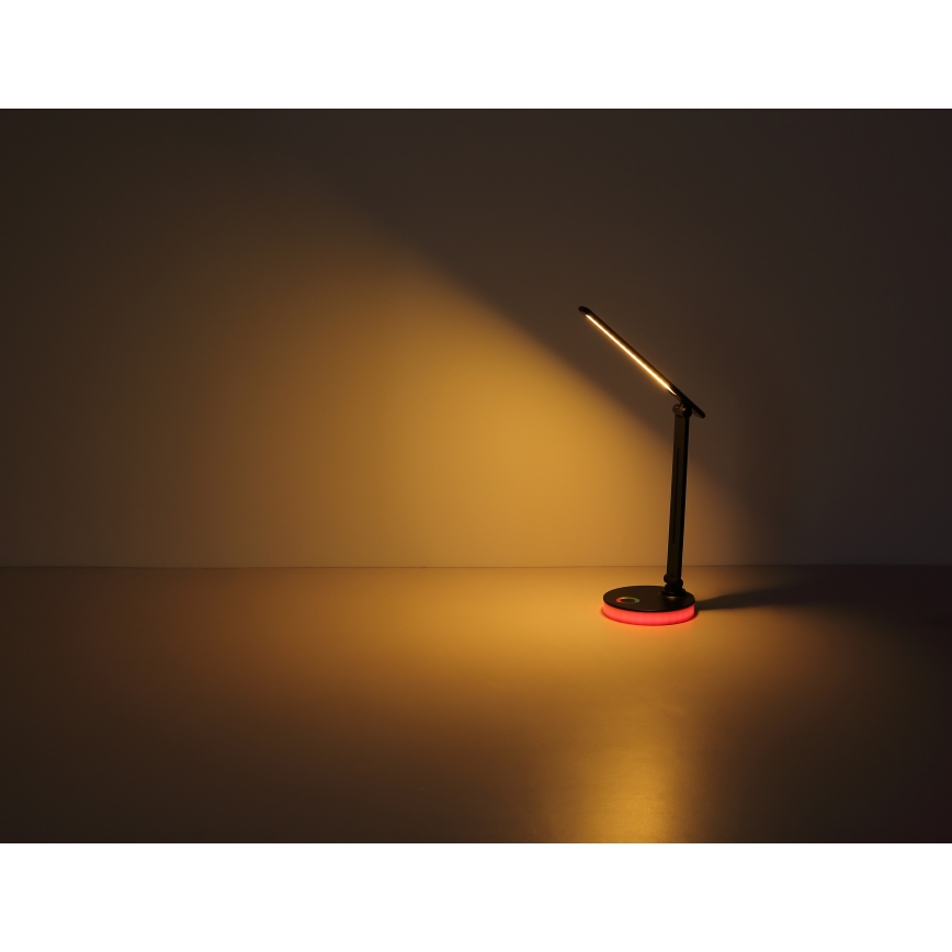 Globo - LED RGBW állítható fényerejű érintős asztali lámpa LED/5W/230V + LED/2W 2700K/4000K/6500K fekete