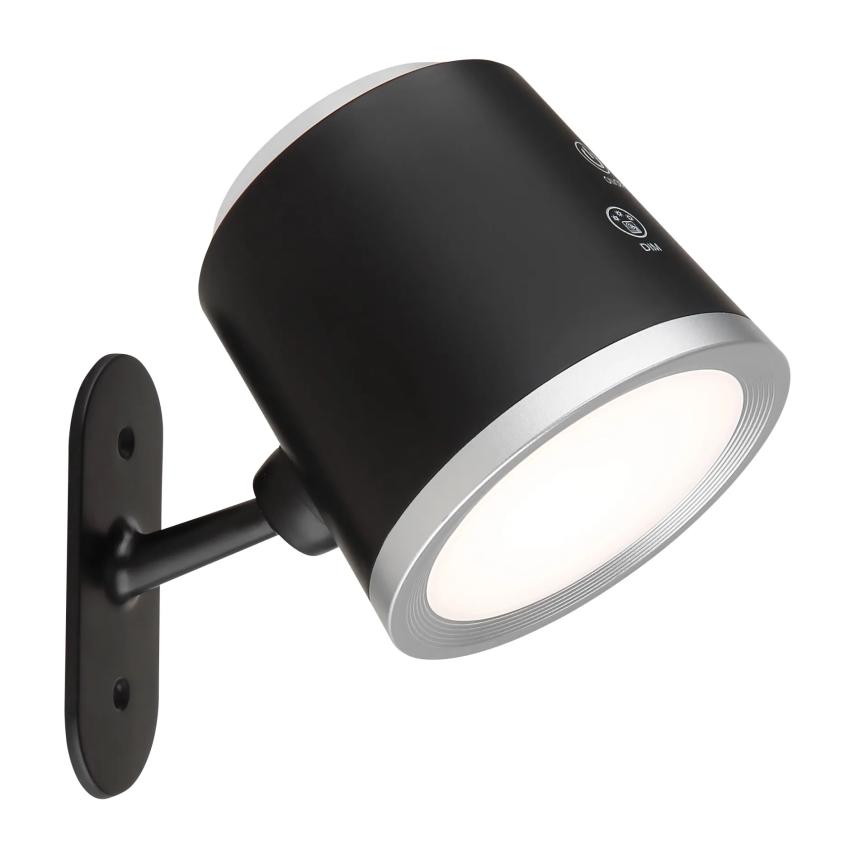 Globo - LED érintőkapcsolós asztali lámpa 4 az 1-ben LED/6W/3,7V 3000K/4000K/6500K 1500 mAh USB fekete