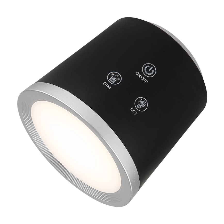 Globo - LED érintőkapcsolós asztali lámpa 4 az 1-ben LED/6W/3,7V 3000K/4000K/6500K 1500 mAh USB fekete