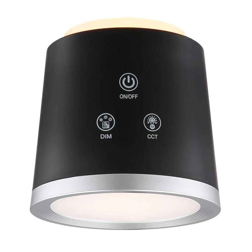 Globo - LED érintőkapcsolós asztali lámpa 4 az 1-ben LED/6W/3,7V 3000K/4000K/6500K 1500 mAh USB fekete