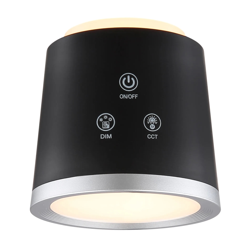 Globo - LED érintőkapcsolós asztali lámpa 4 az 1-ben LED/6W/3,7V 3000K/4000K/6500K 1500 mAh USB fekete