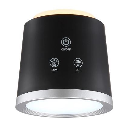 Globo - LED érintőkapcsolós asztali lámpa 4 az 1-ben LED/6W/3,7V 3000K/4000K/6500K 1500 mAh USB fekete