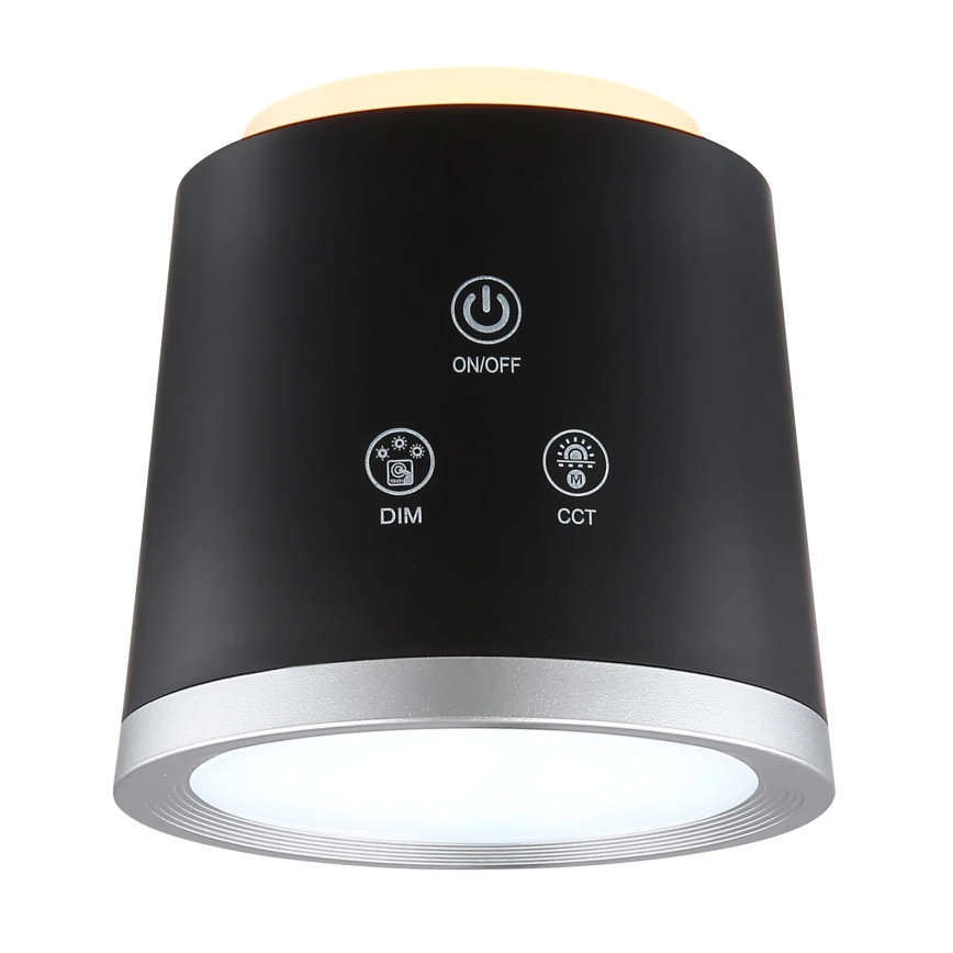 Globo - LED érintőkapcsolós asztali lámpa 4 az 1-ben LED/6W/3,7V 3000K/4000K/6500K 1500 mAh USB fekete