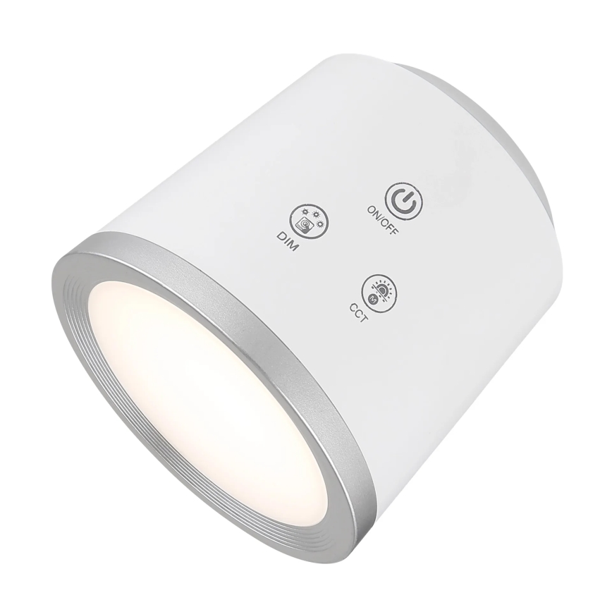 Globo - LED érintőkapcsolós asztali lámpa 4 az 1-ben LED/6W/3,7V 3000K/4000K/6500K 1500 mAh USB fehér