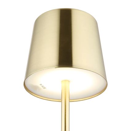 Globo - LED, fényerőszabályozható, érintésvezérlésű, újratölthető asztali lámpa LED/2W/3,7V 3000/4000/6000K 2200 mAh arany