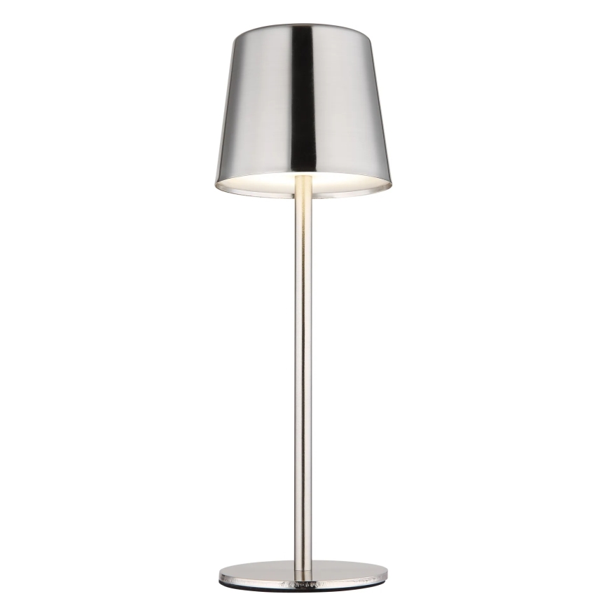 Globo - LED érintéses, dimmelhető, újratölthető asztali lámpa LED/2W/3,7V 3000/4000/6000K 2200 mAh fényes króm