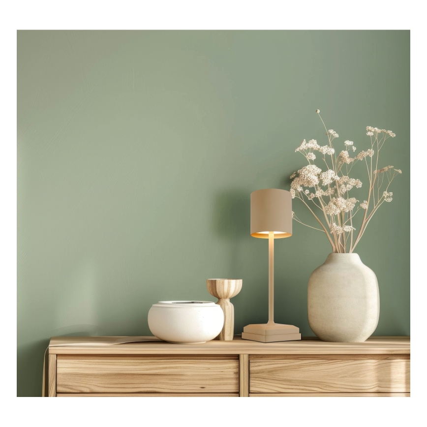 Globo - dimmelhető, érintésvezérlésű, újratölthető LED asztali lámpa LED/1,5W/5V 2200 mAh bézs