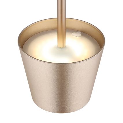 Globo - LED dimmelhető érintéses tölthető kültéri asztali lámpa 3 az 1-ben LED/3W/5V 3000/4000/5000K IP54 1800 mAh sárgaréz