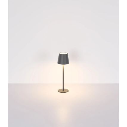 Globo - LED fényerőszabályozható érintésvezérlésű újratölthető kültéri asztali lámpa 3 az 1-ben LED/3W/5V 3000/4000/5000K IP54 1800 mAh szürke