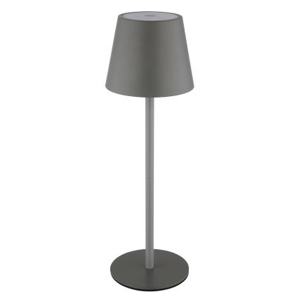 Globo - LED fényerőszabályozható érintésvezérlésű újratölthető kültéri asztali lámpa 3 az 1-ben LED/3W/5V 3000/4000/5000K IP54 1800 mAh szürke