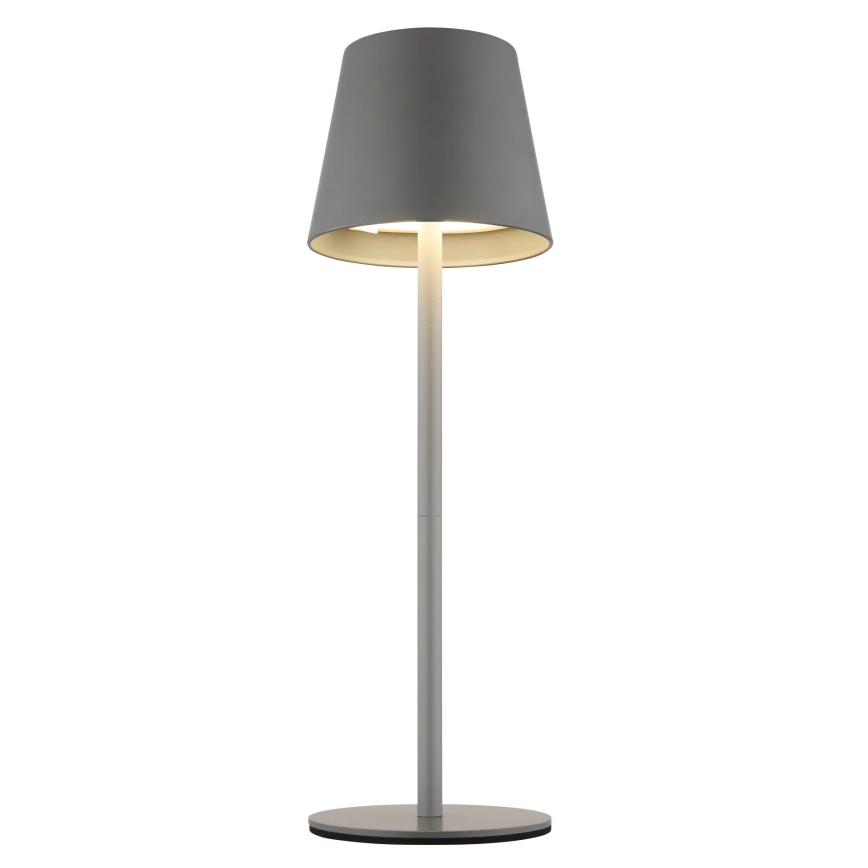Globo - LED fényerőszabályozható érintésvezérlésű újratölthető kültéri asztali lámpa 3 az 1-ben LED/3W/5V 3000/4000/5000K IP54 1800 mAh szürke