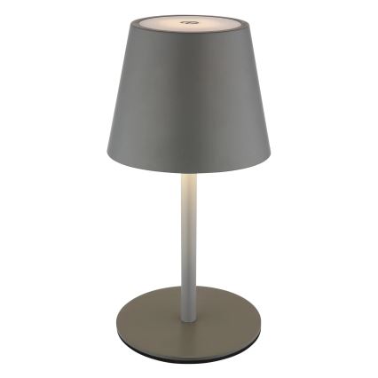 Globo - LED fényerőszabályozható érintésvezérlésű újratölthető kültéri asztali lámpa 3 az 1-ben LED/3W/5V 3000/4000/5000K IP54 1800 mAh szürke