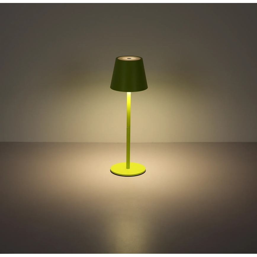 Globo - LED dimmelhető érintős tölthető kültéri asztali lámpa 3 az 1-ben LED/3W/5V 3000/4000/5000K IP54 1800 mAh zöld
