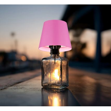 Globo - LED dimmelhető érintéses újratölthető kültéri asztali lámpa 3 az 1-ben LED/3W/5V 3000/4000/5000K IP54 1800 mAh rózsaszín
