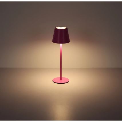 Globo - LED dimmelhető érintéses újratölthető kültéri asztali lámpa 3 az 1-ben LED/3W/5V 3000/4000/5000K IP54 1800 mAh rózsaszín