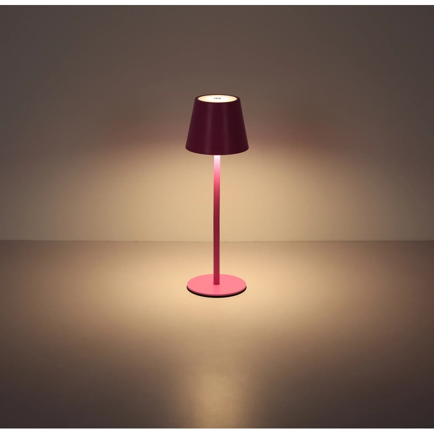 Globo - LED dimmelhető érintéses újratölthető kültéri asztali lámpa 3 az 1-ben LED/3W/5V 3000/4000/5000K IP54 1800 mAh rózsaszín
