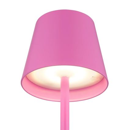 Globo - LED dimmelhető érintéses újratölthető kültéri asztali lámpa 3 az 1-ben LED/3W/5V 3000/4000/5000K IP54 1800 mAh rózsaszín