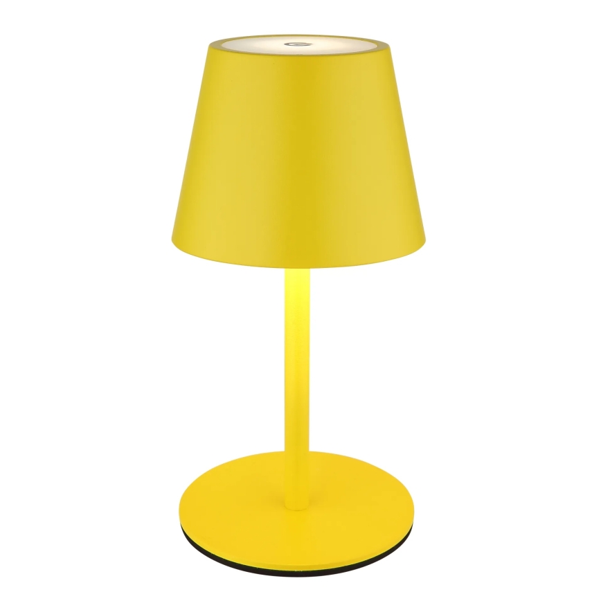 Globo - LED fényerőszabályozható, érintésvezérlésű, tölthető kültéri asztali lámpa 3 az 1-ben LED/3W/5V 3000/4000/5000K IP54 1800 mAh sárga