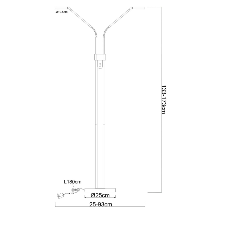 Globo - Dimmelhető LED állólámpa 2xLED/6,5W/230V 2700/3350/4000K bézs