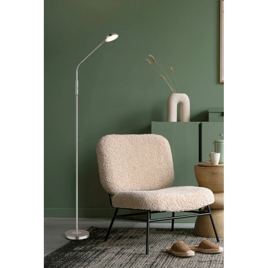 Globo - Dimmelhető érintésvezérlésű állólámpa LED/6,5W/230V 2700/3350/4000K matt króm