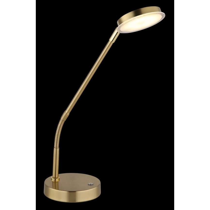 Globo - LED fényerőszabályozható érintésvezérelt asztali lámpa LED/6,5W/230V 2700/3350/4000K sárgaréz