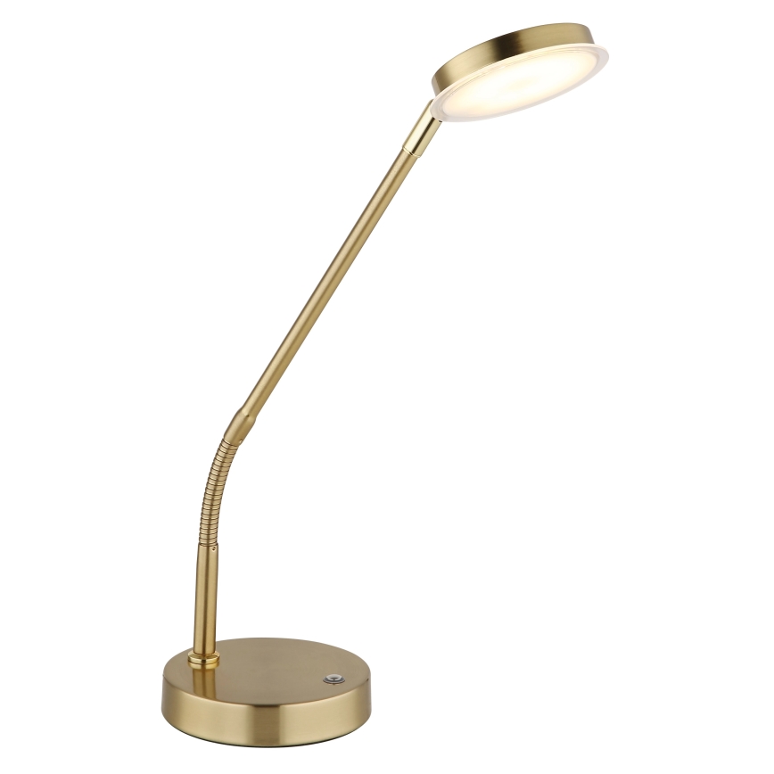Globo - LED fényerőszabályozható érintésvezérelt asztali lámpa LED/6,5W/230V 2700/3350/4000K sárgaréz