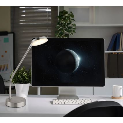 Globo - LED Dimmelhető érintésvezérlésű asztali lámpa LED/6,5W/230V 2700/3350/4000K matt króm