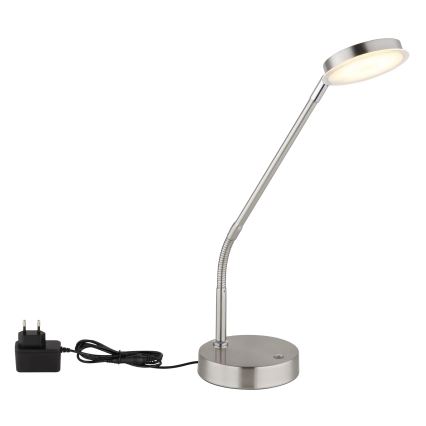 Globo - LED Dimmelhető érintésvezérlésű asztali lámpa LED/6,5W/230V 2700/3350/4000K matt króm