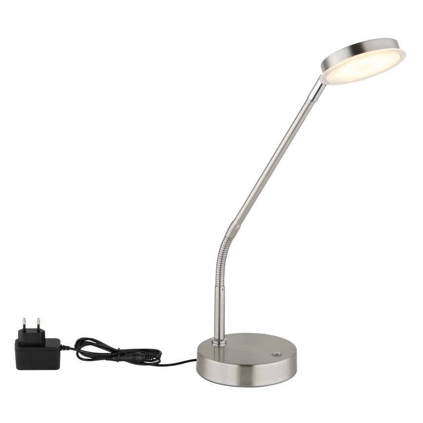 Globo - LED Dimmelhető érintésvezérlésű asztali lámpa LED/6,5W/230V 2700/3350/4000K matt króm