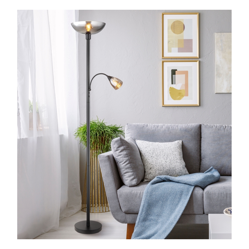 Globo - Állólámpa 1xE27/60W/230V + 1xE14/40W