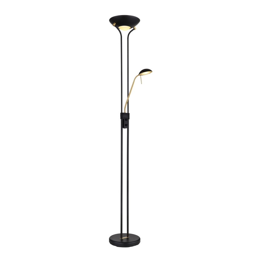 Globo - LED állítható fényerejű állólámpa LED/20W/230V + LED/5,5W 3000K fekete/arany