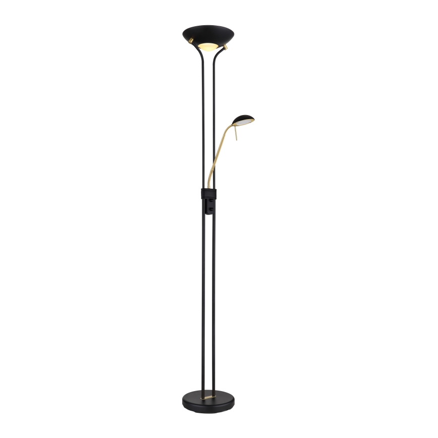 Globo - LED állítható fényerejű állólámpa LED/20W/230V + LED/5,5W 3000K fekete/arany