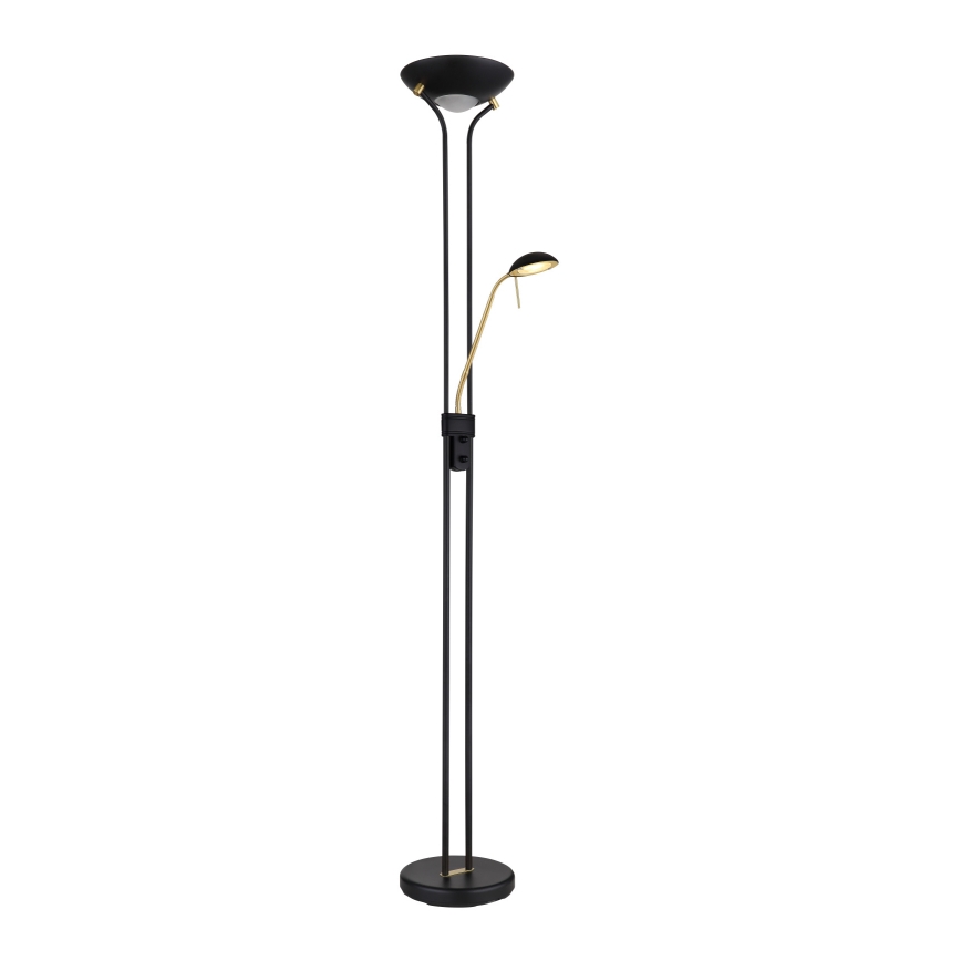 Globo - LED állítható fényerejű állólámpa LED/20W/230V + LED/5,5W 3000K fekete/arany