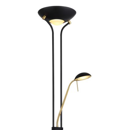 Globo - LED állítható fényerejű állólámpa LED/20W/230V + LED/5,5W 3000K fekete/arany