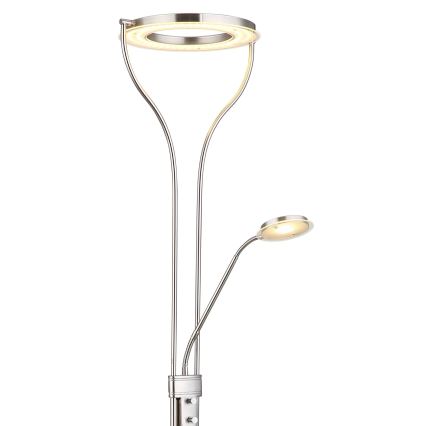 Globo - Fényerőszabályozható LED állólámpa LED/20W/230V + LED/4W 3000K matt króm