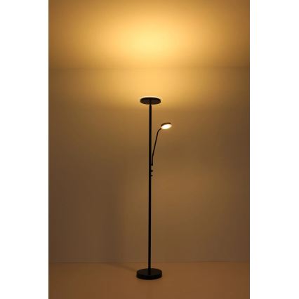 Globo - LED fényerőszabályozható állólámpa LED/18,5W/230V + LED/4,5W 3000K fekete