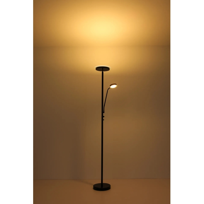 Globo - LED fényerőszabályozható állólámpa LED/18,5W/230V + LED/4,5W 3000K fekete