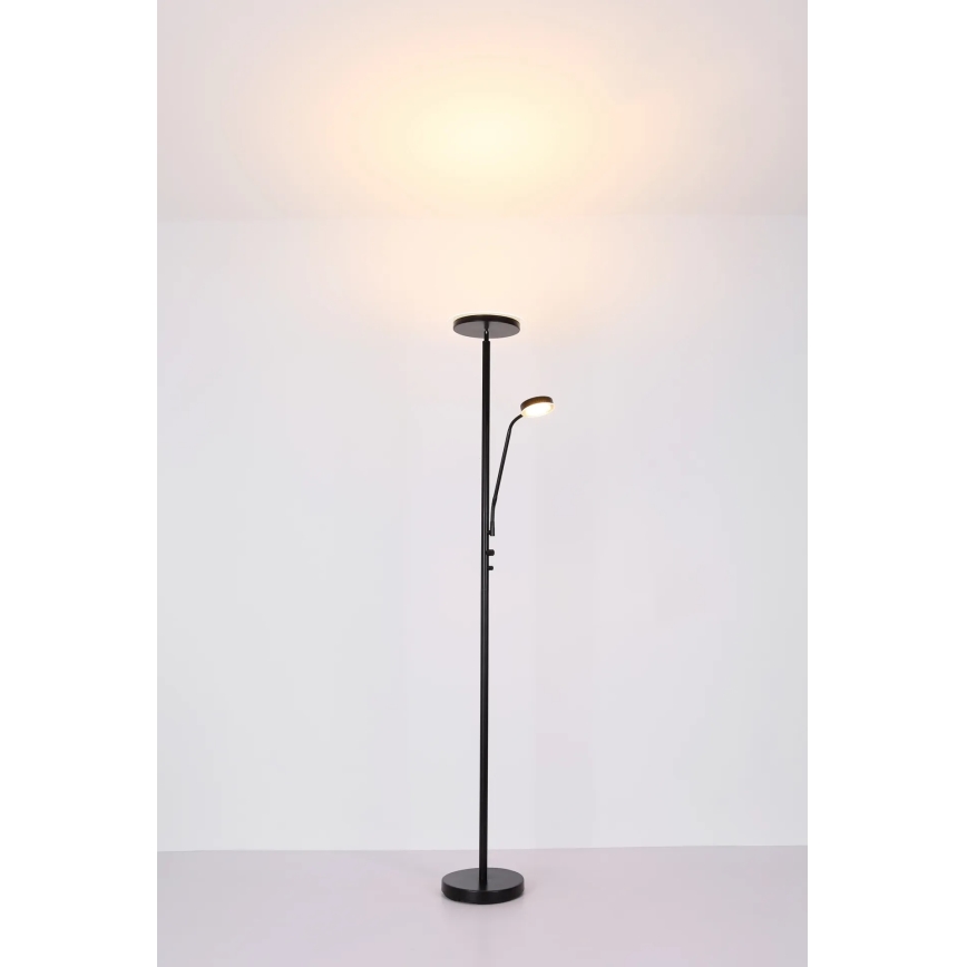 Globo - LED fényerőszabályozható állólámpa LED/18,5W/230V + LED/4,5W 3000K fekete