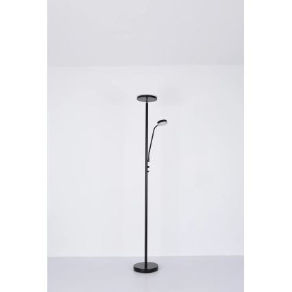 Globo - LED fényerőszabályozható állólámpa LED/18,5W/230V + LED/4,5W 3000K fekete