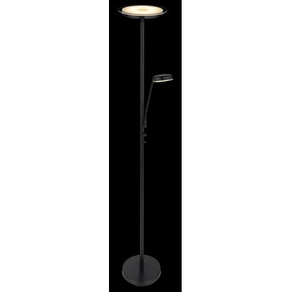 Globo - LED fényerőszabályozható állólámpa LED/18,5W/230V + LED/4,5W 3000K fekete