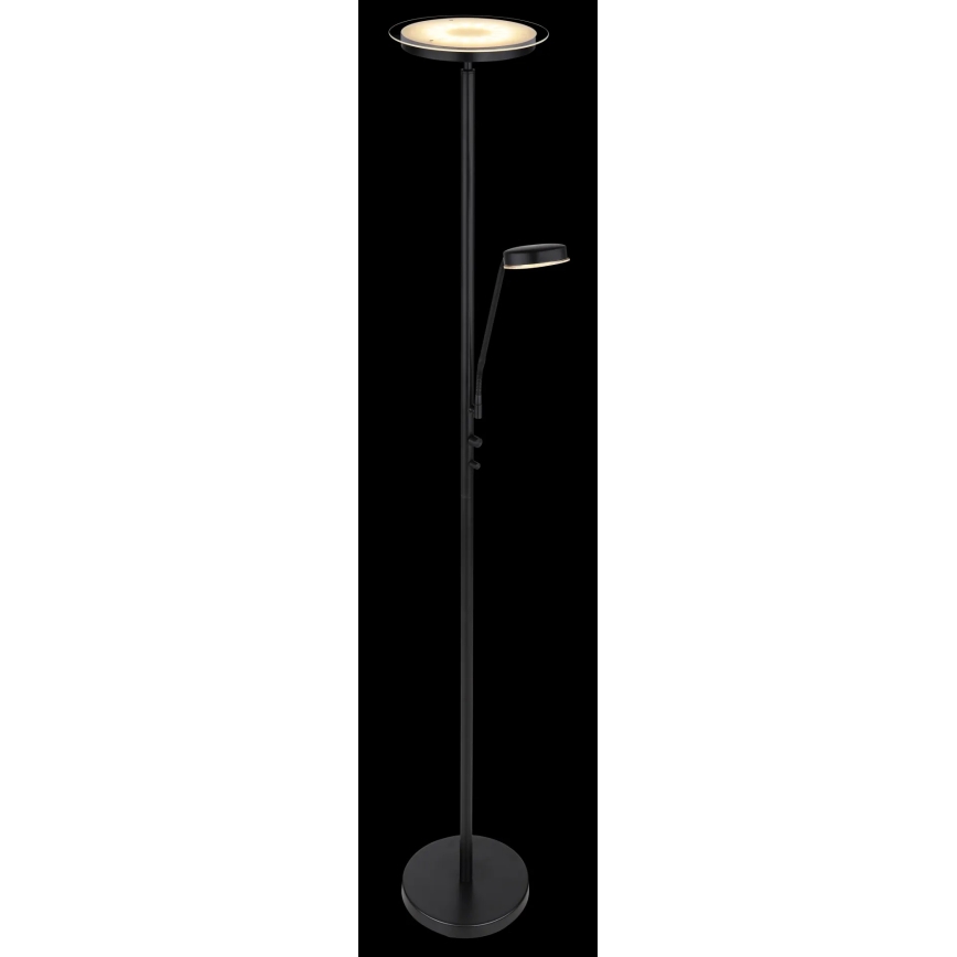 Globo - LED fényerőszabályozható állólámpa LED/18,5W/230V + LED/4,5W 3000K fekete