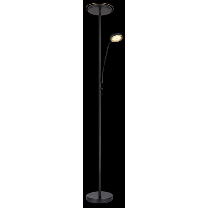Globo - LED fényerőszabályozható állólámpa LED/18,5W/230V + LED/4,5W 3000K fekete