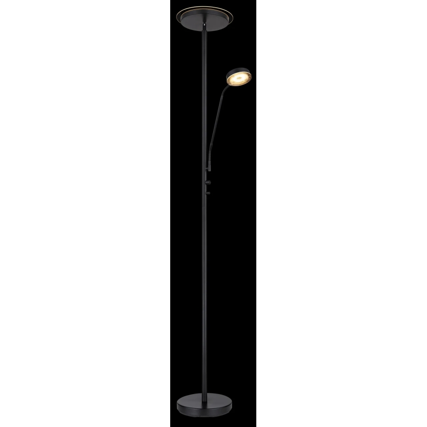 Globo - LED fényerőszabályozható állólámpa LED/18,5W/230V + LED/4,5W 3000K fekete