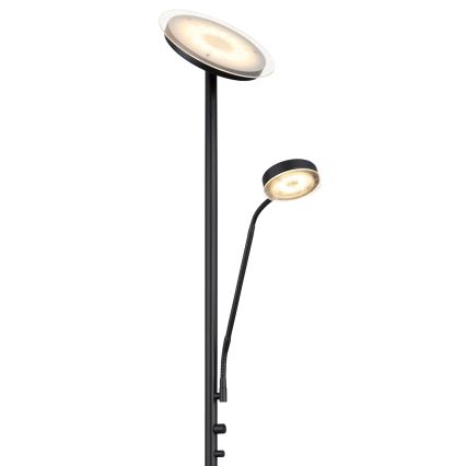 Globo - LED fényerőszabályozható állólámpa LED/18,5W/230V + LED/4,5W 3000K fekete