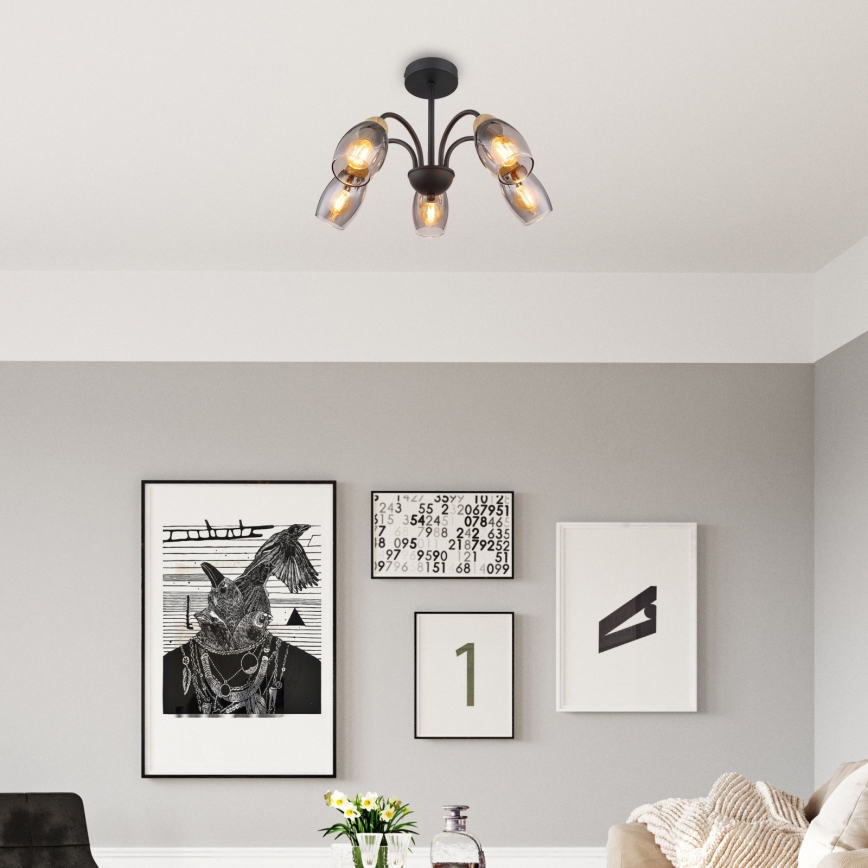 Globo - Csillár rúdon 5xE14/25W/230V