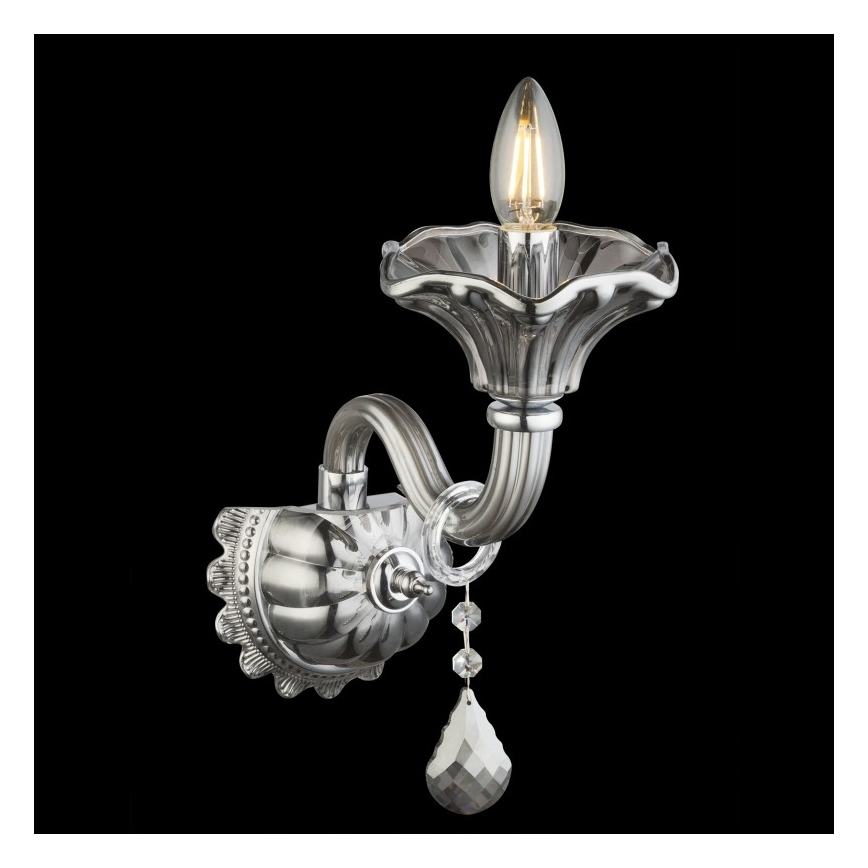 Globo 64129-1W - Fali lámpa OLENNA 1xE14/40W/230V fényezett króm