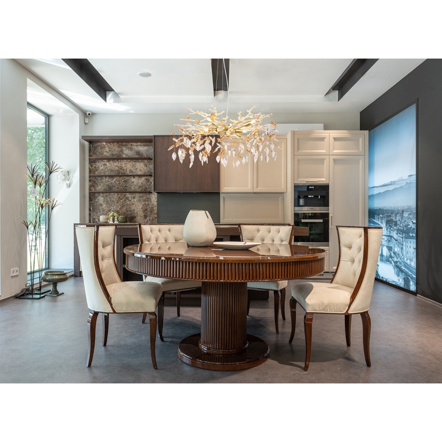 Globo - Csillár zsinóron 8xG9/8W/230V átm. 61 cm arany