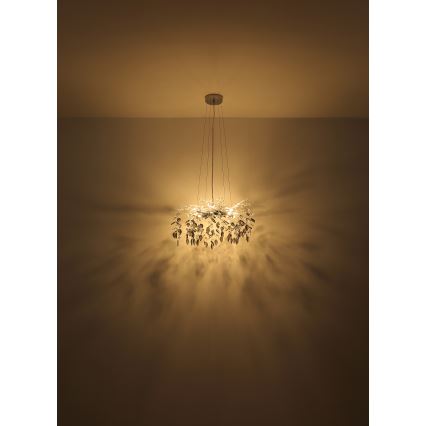 Globo - Csillár zsinóron 8xG9/8W/230V átm. 61 cm arany