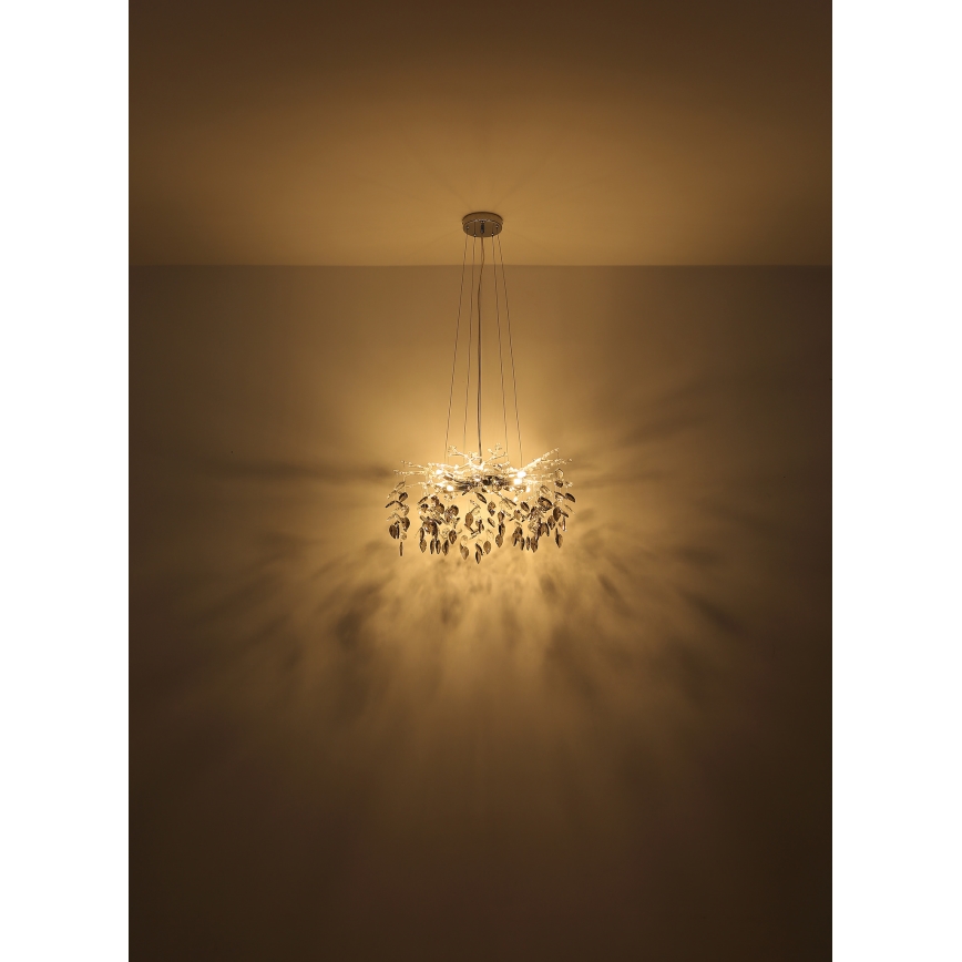 Globo - Csillár zsinóron 8xG9/8W/230V átm. 61 cm arany